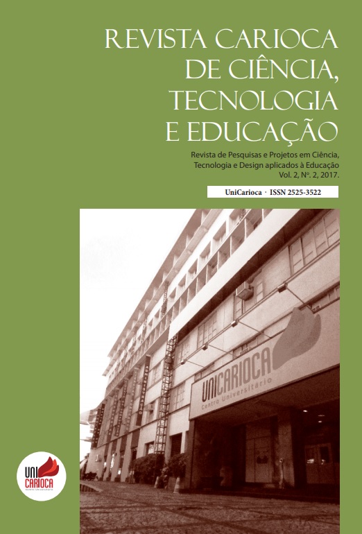 					Visualizar v. 2 n. 2 (2017): Revista Carioca de Ciência, Tecnologia e Educação
				